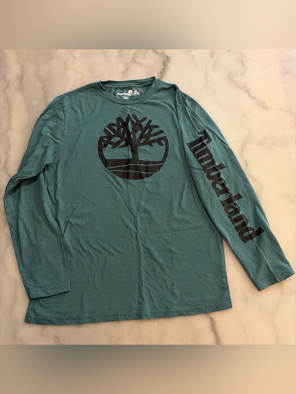 Timberland Teal Long-Sleeve Logo Shirt